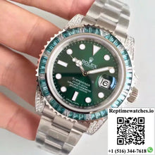 Rolex Submariner Date 116610LV Noob Factory V9 Green Dial Diamond - Watches