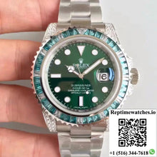 Rolex Submariner Date 116610LV Noob Factory V9 Green Dial Diamond - Watches