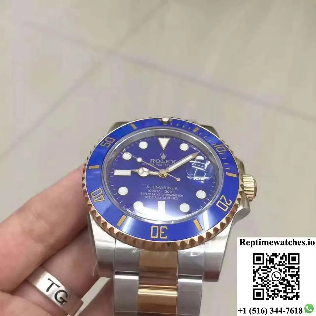 Rolex Submariner Date 116613Lb Noob Factory V8 Blue Dial-Rep Time Watches