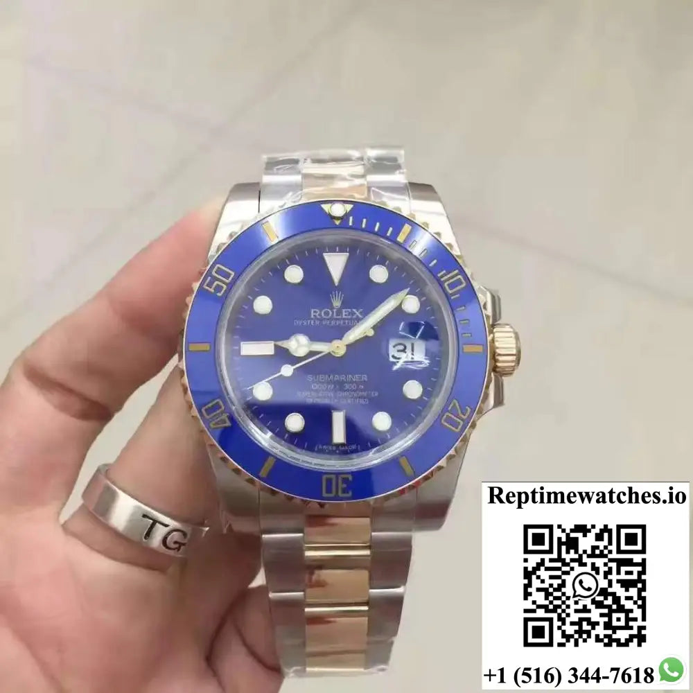 Rolex Submariner Date 116613LB Noob Factory V8 Blue Dial - Watches