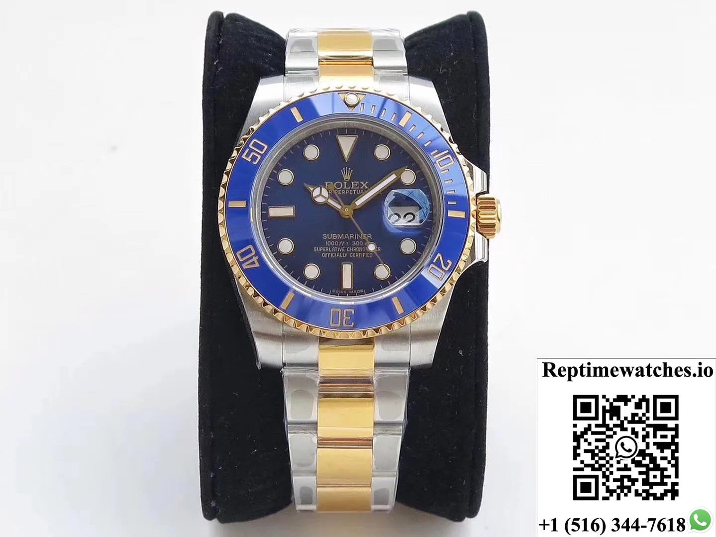 Rolex Submariner Date 116613Lb Vr Factory Yellow Gold Wrapped Blue Dial-Rep Time Watches
