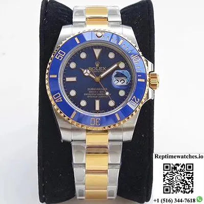 Rolex Submariner Date 116613Lb Vr Factory Yellow Gold Wrapped Blue Dial-Rep Time Watches