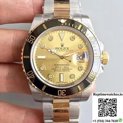 Rolex Submariner Date 116613Ln 2018 Noob Factory V8 Champagne Dial-Rep Time Watches