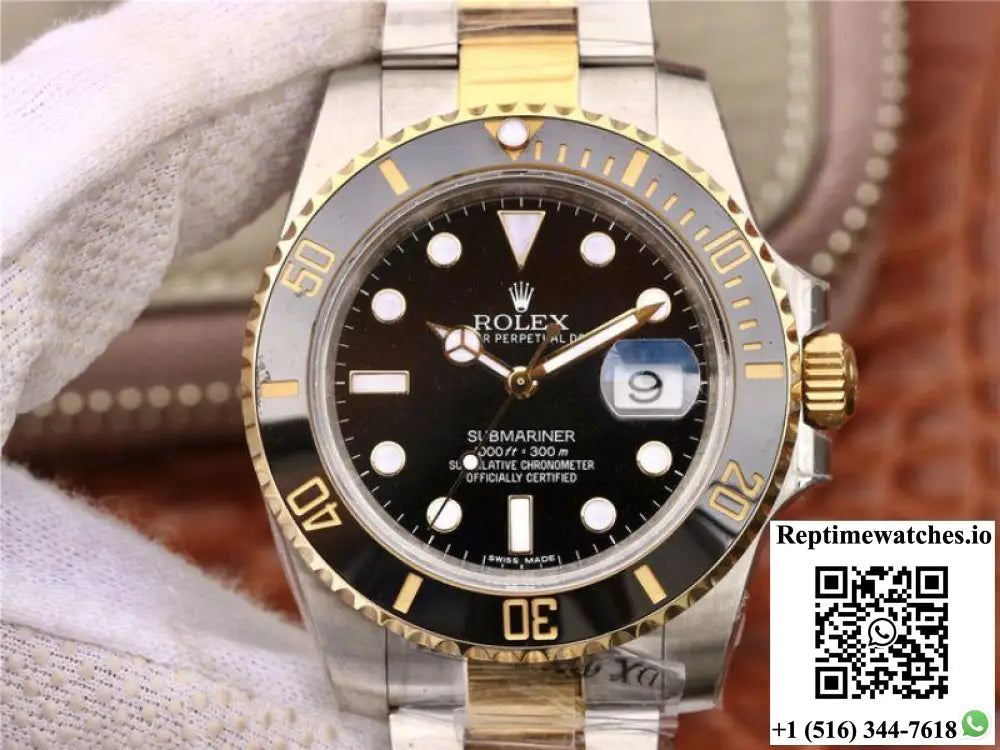 Rolex Submariner Date 116613LN VR Factory 18K Yellow Gold Wrapped Black Dial - Watches