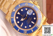 Rolex Submariner Date 116618LB VR Factory 18K Yellow Gold Wrapped Blue Dial - Watches
