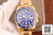 Rolex Submariner Date 116618LB VR Factory 18K Yellow Gold Wrapped Blue Dial - Watches