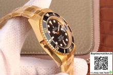 Rolex Submariner Date 116618LN VR Factory 18K Yellow Gold Wrapped Black Dial - Watches