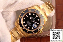 Rolex Submariner Date 116618LN VR Factory 18K Yellow Gold Wrapped Black Dial - Watches
