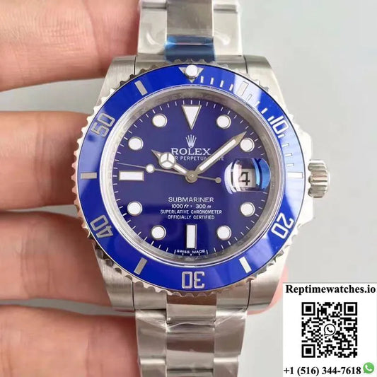 Rolex Submariner Date 116619Lb 40Mm Noob Factory Blue Dial-Rep Time Watches