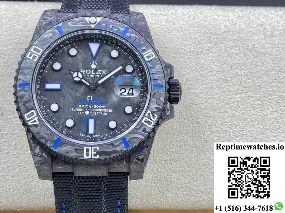 Rolex Submariner Diw Customized Vs Factory Carbon Fiber Material-Rep Time Watches