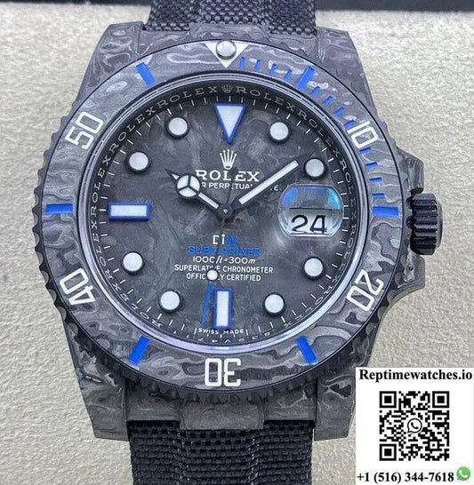 Rolex Submariner Diw Customized Vs Factory Carbon Fiber Material-Rep Time Watches