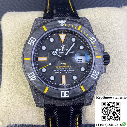 Rolex Submariner Vs Factory Diw Black Carbon Fiber Bezel-Rep Time Watches
