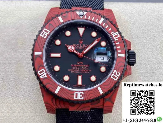 Rolex Submariner Vs Factory Red Carbon Fiber Case-Rep Time Watches