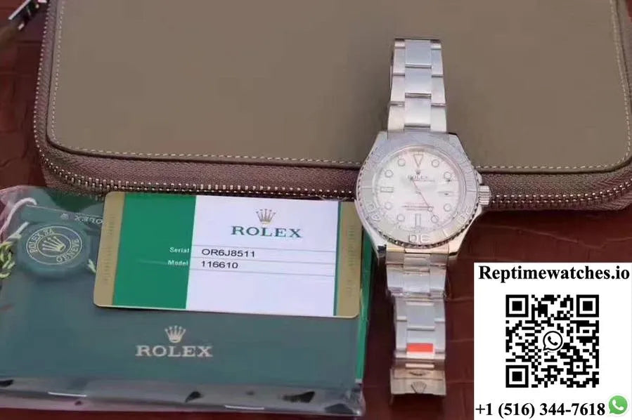 Rolex Yacht Master 116622 40Mm Ew Factory White Dial-Rep Time Watches