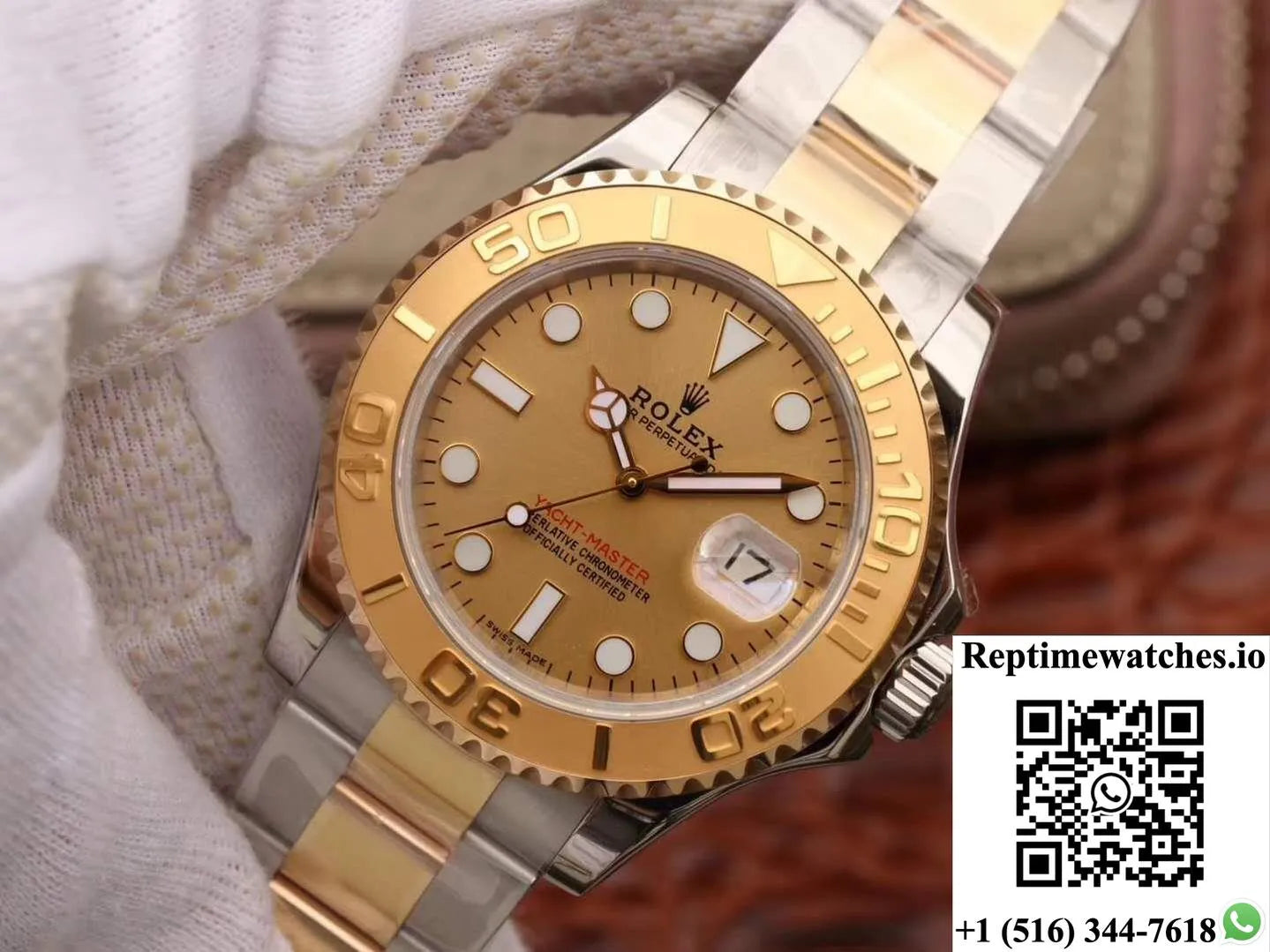 Rolex Yacht Master 116623 Champagne Dial-Rep Time Watches