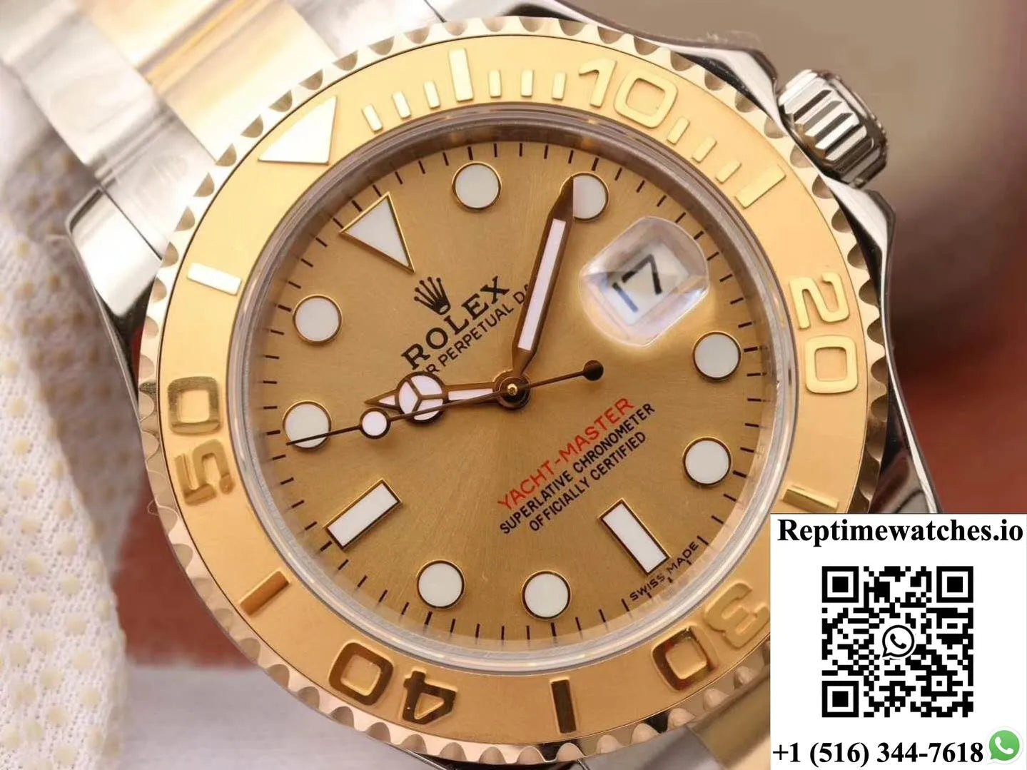 Rolex Yacht Master 116623 Champagne Dial-Rep Time Watches
