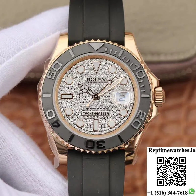 Rolex Yacht Master 116655 40Mm Diamond Dial-Rep Time Watches