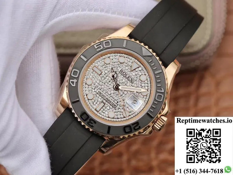 Rolex Yacht Master 116655 40Mm Diamond Dial-Rep Time Watches