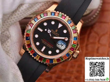 Rolex Yacht Master 116695SATS 40MM Noob Factory 18K Rose Gold Wrapped Black Dial - Watches