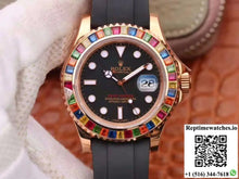Rolex Yacht Master 116695SATS 40MM Noob Factory 18K Rose Gold Wrapped Black Dial - Watches