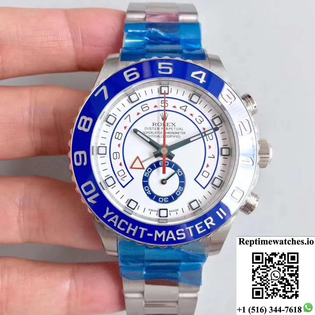 Rolex Yacht-Master Ii 116680 Jf Factory White Dial-Rep Time Watches