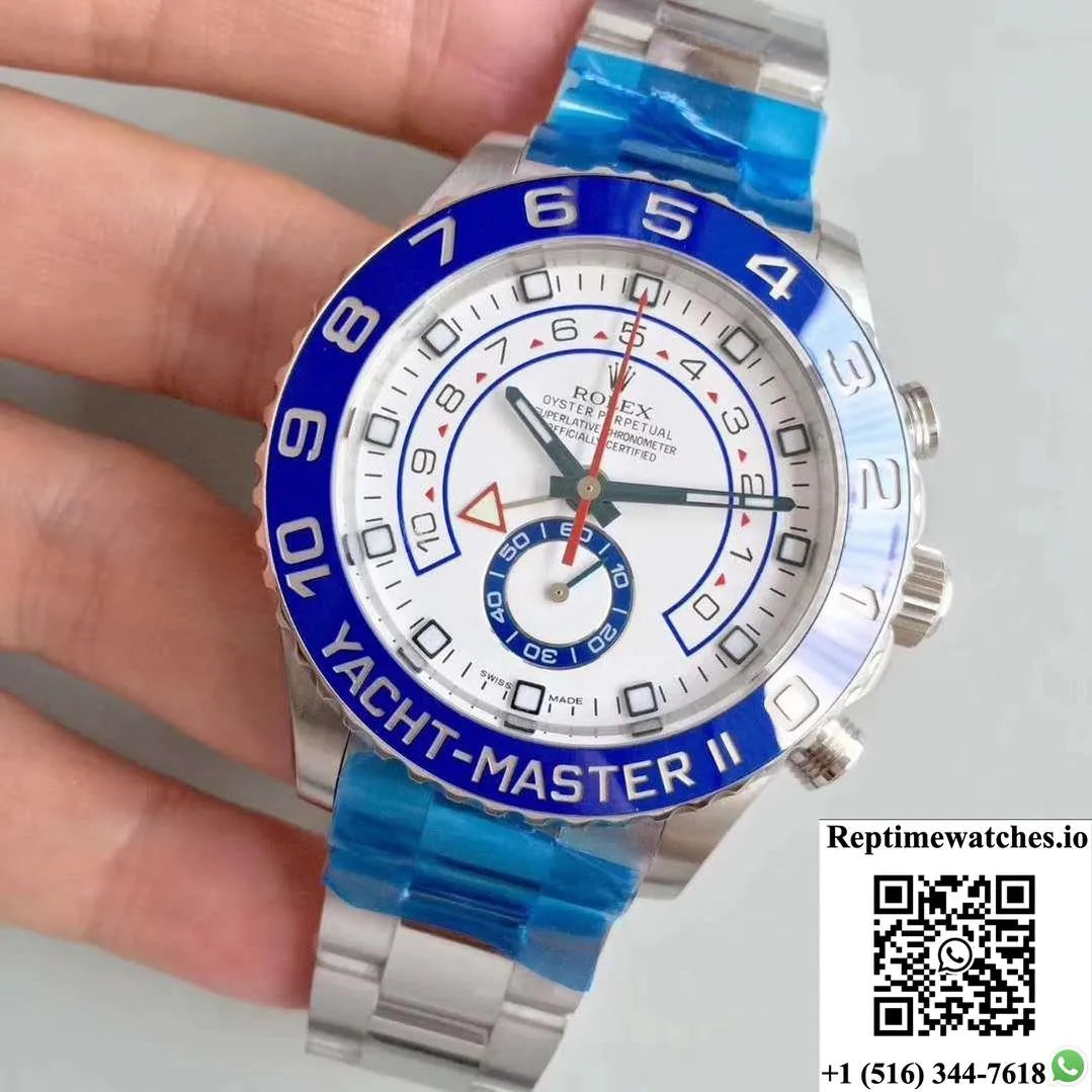 Rolex Yacht-Master Ii 116680 Jf Factory White Dial-Rep Time Watches