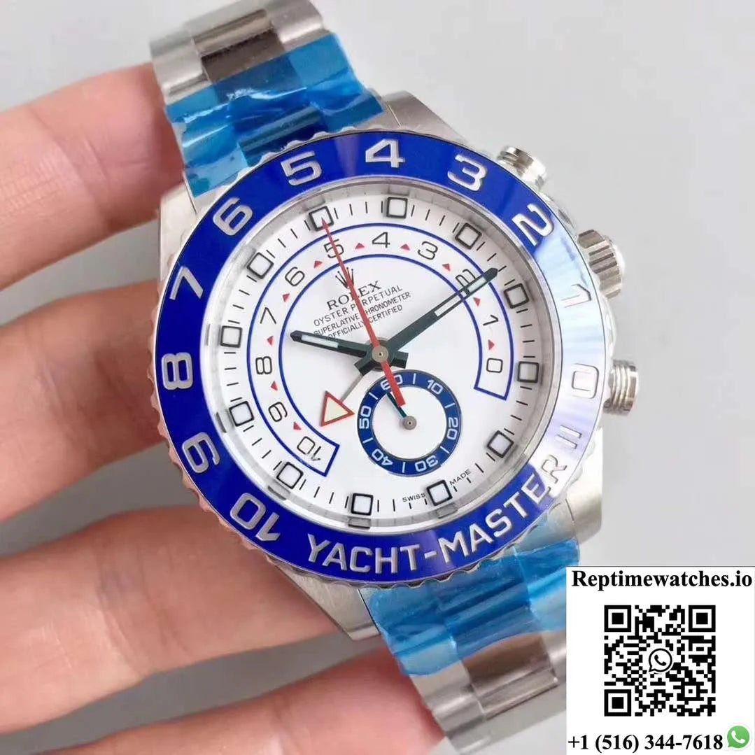 Rolex Yacht-Master Ii 116680 Jf Factory White Dial-Rep Time Watches