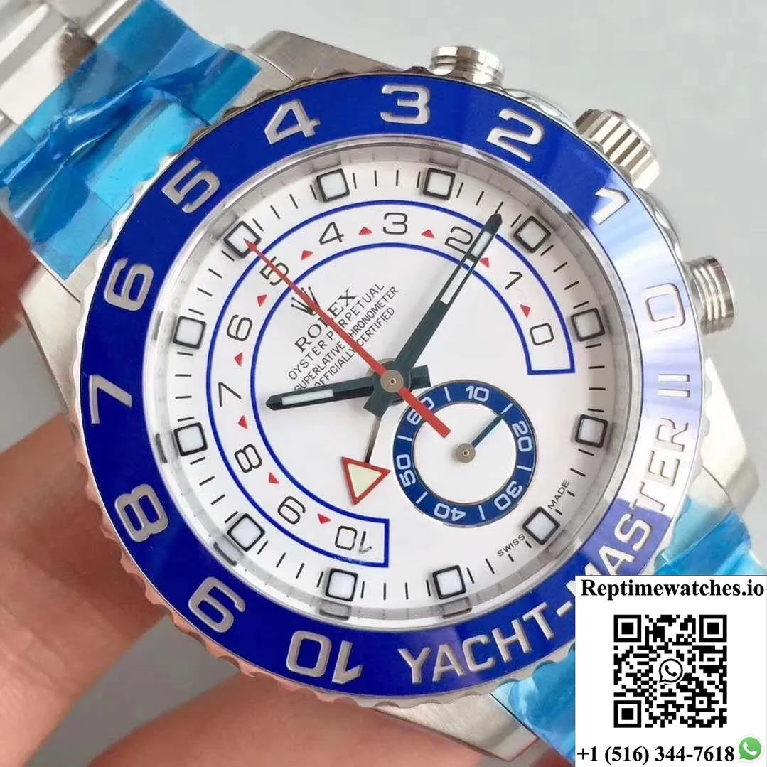 Rolex Yacht-Master Ii 116680 Jf Factory White Dial-Rep Time Watches