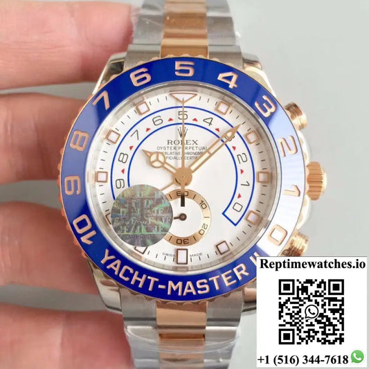 Rolex Yacht Master II 116681 JF Factory Rose Gold White Dial - Watches