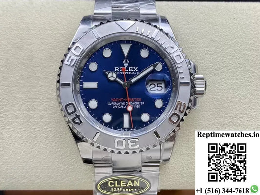 Rolex Yacht Master M126622-0002 Clean Factory Blue Dial-Rep Time Watches