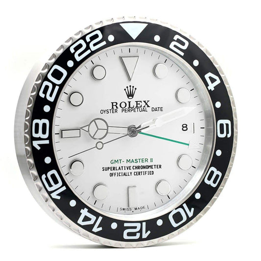 ROLEX GMT MASTER 2 POLAR – RL-15 DELUXE METAL WALL CLOCK, 35 CM