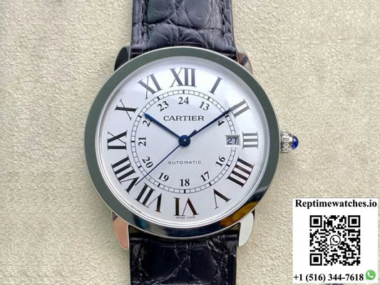 RONDE DE CARTIER W6701010 AF Factory Leather Strap - Watches