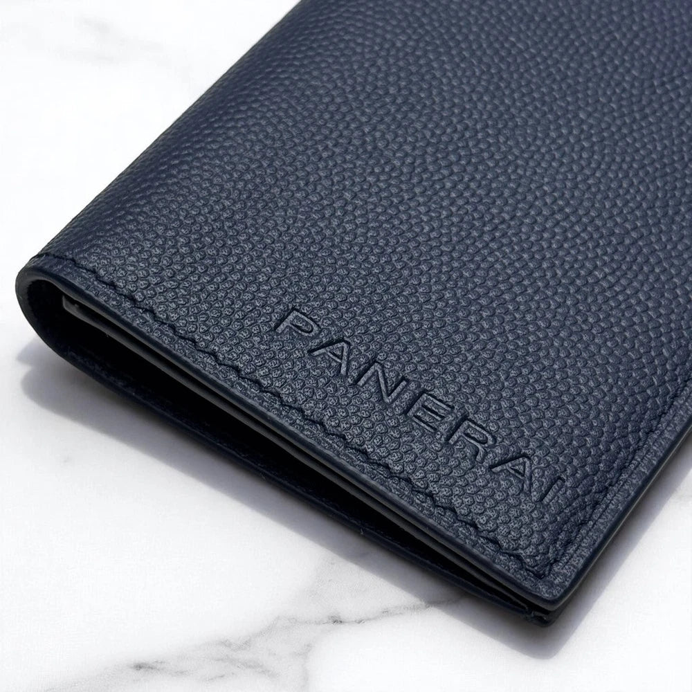 PANERAI BLUE WAVE TEXTURED LEATHER WALLET – ITALIAN CRAFTSMANSHIP – NAUTICAL-INS