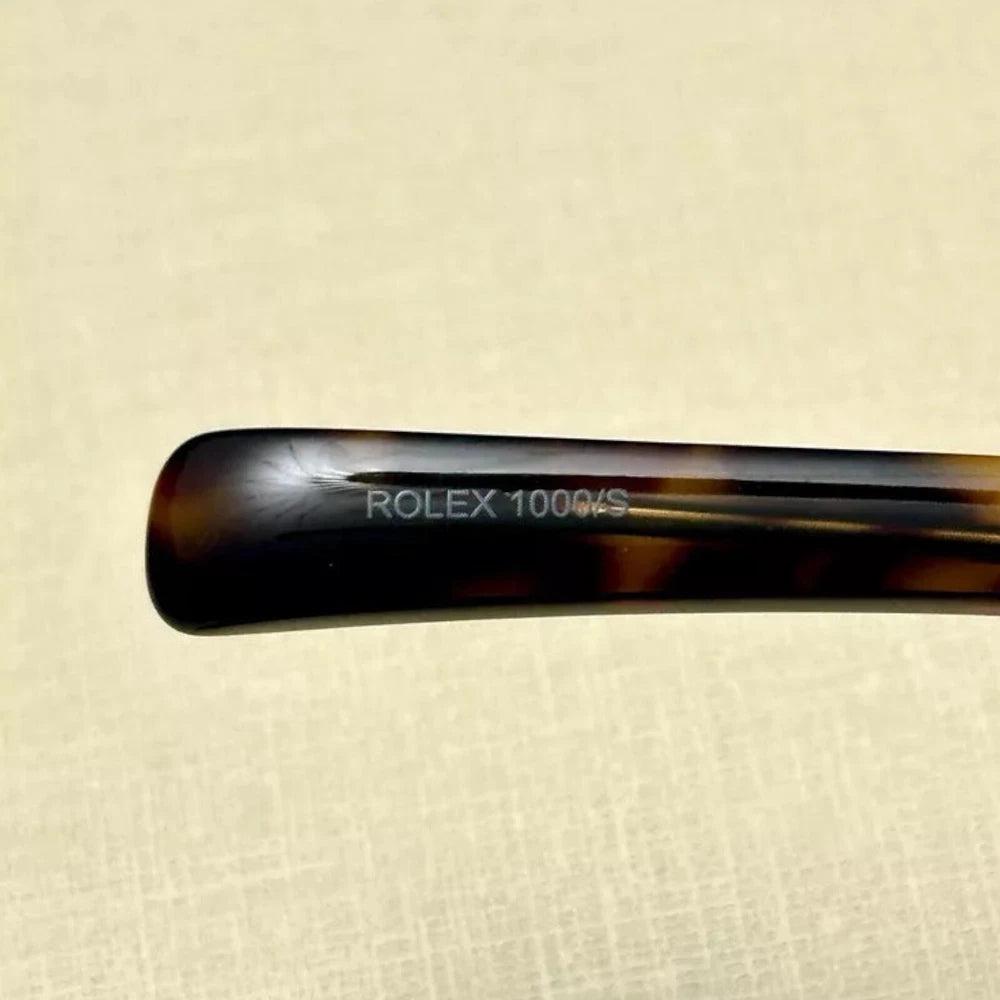 ROLEX 1000/S VIP SUNGLASSES GOLD FRAME W/ CASE & CLOTH – RARE AD
