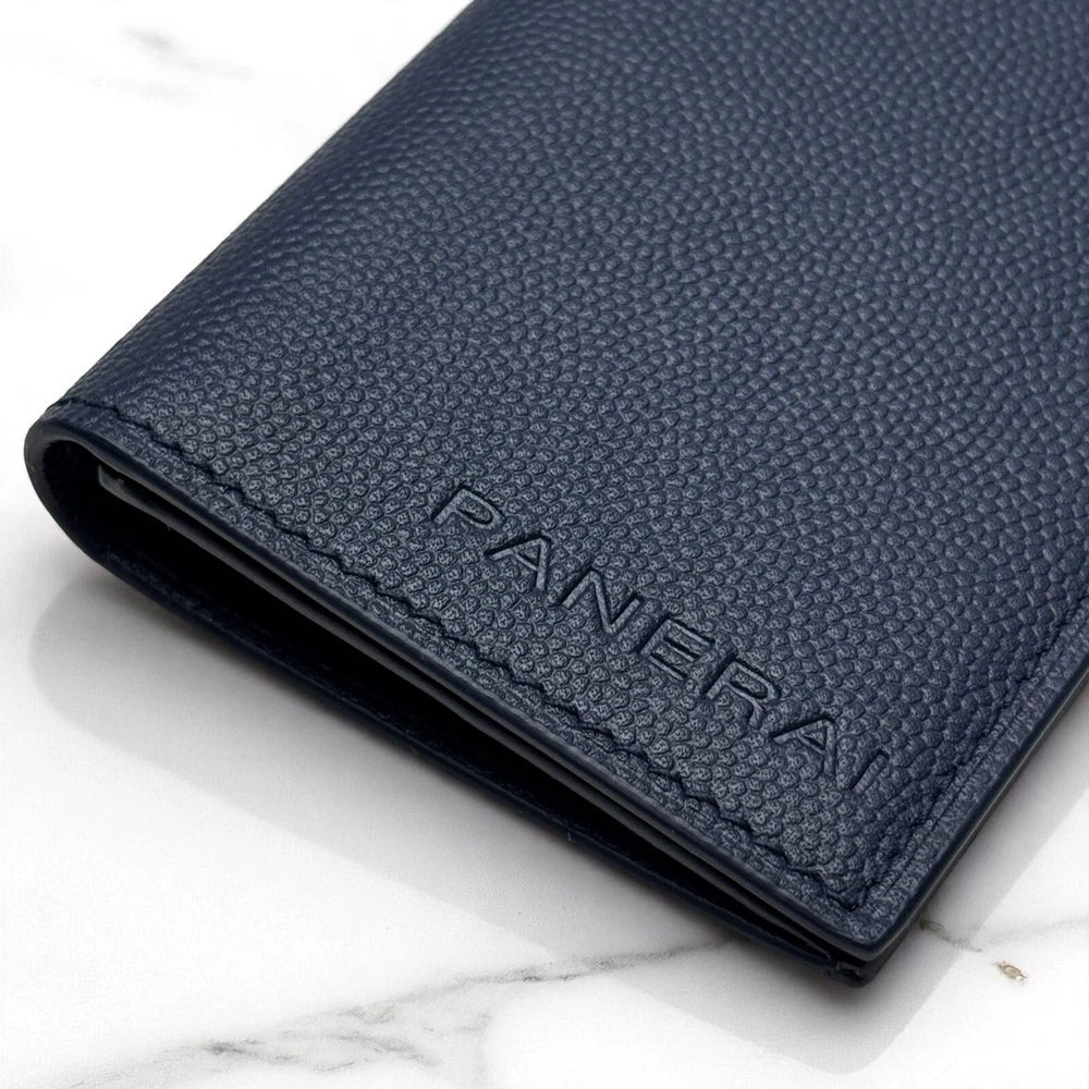 PANERAI BLUE WAVE TEXTURED LEATHER WALLET – ITALIAN CRAFTSMANSHIP – NAUTICAL-INS