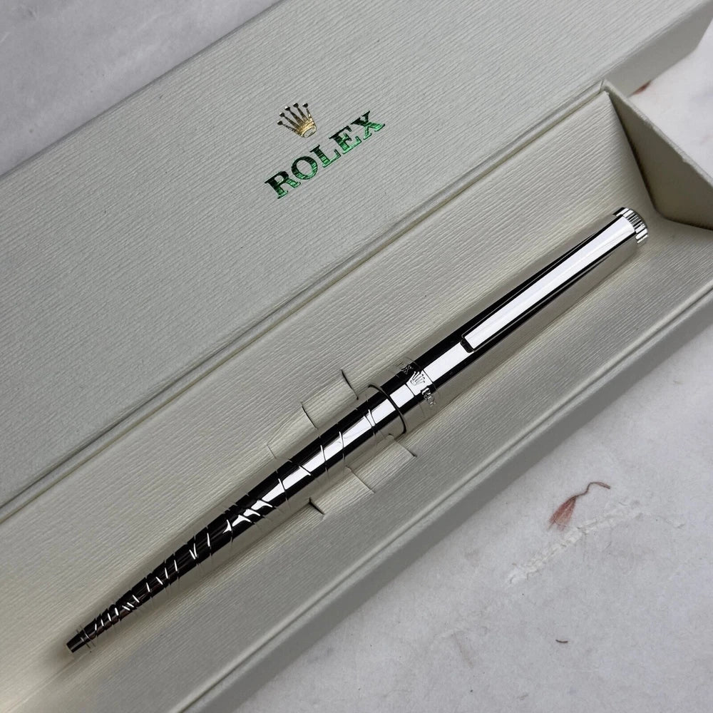 ROLEX PLATINUM WAVE-CUT SILVER PEN – OFFICIAL AD VIP GIFT