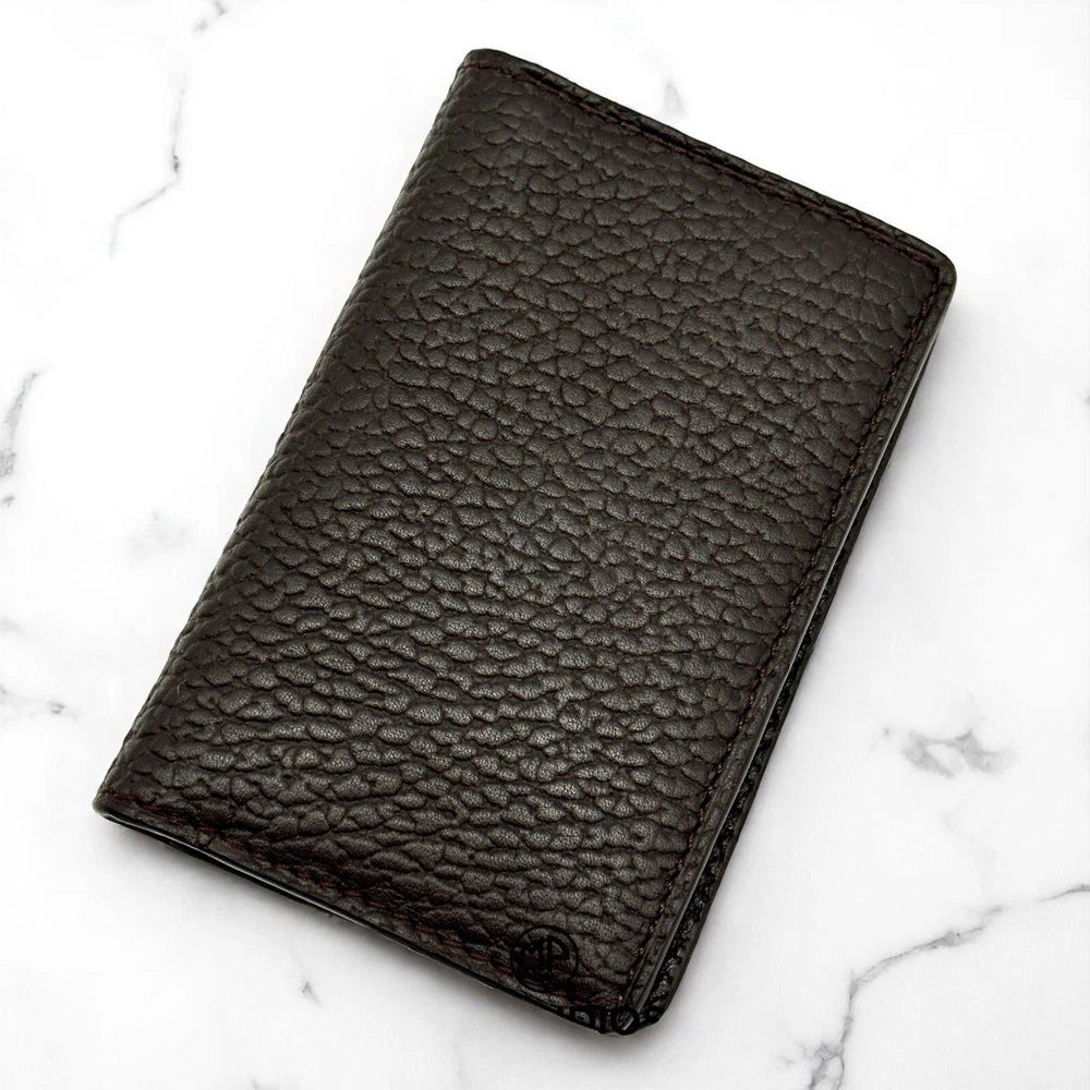 JAEGER LE-COULTRE BROWN CALFSKIN LEATHER BIFOLD CARDHOLDER WALLET AD VIP GIFT