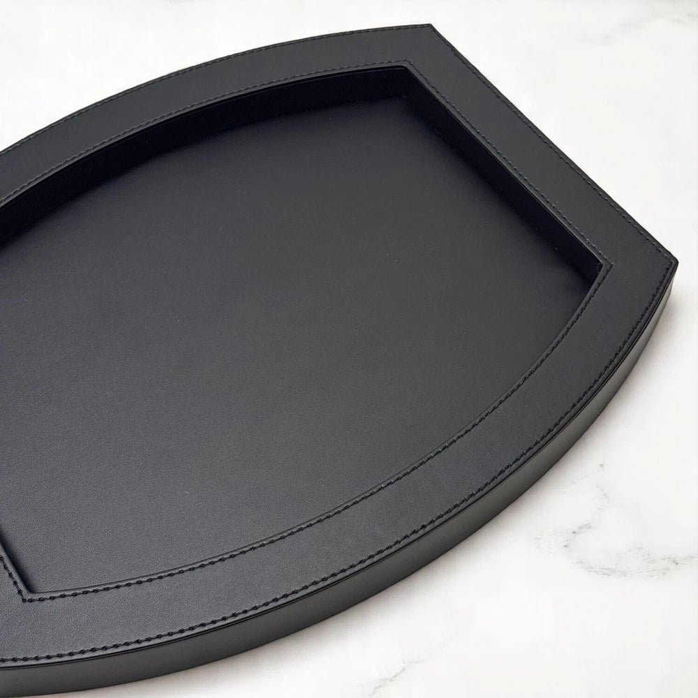RICHARD MILLE NOIR LEATHER WATCH PRESENTATION TRAY – LUXURY DISPLAY ACCESSORY