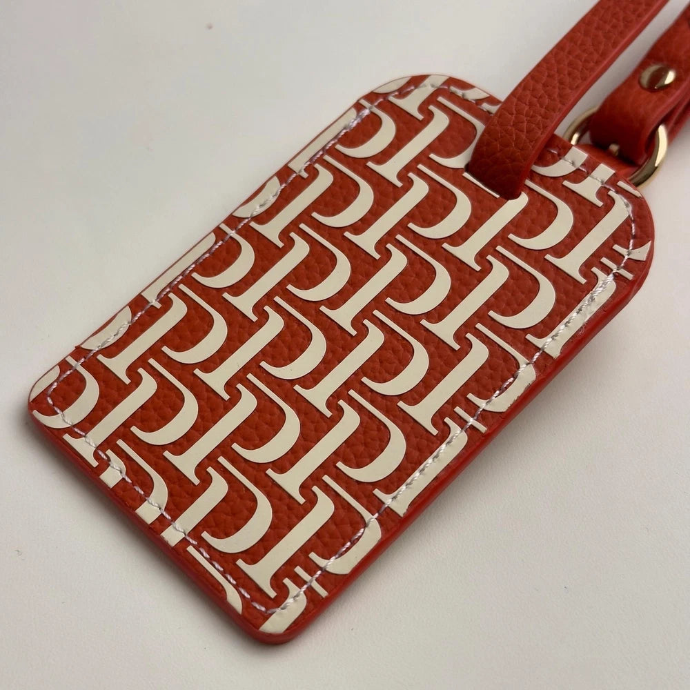 PIAGET 150TH ANNIVERSARY RED LEATHER LUGGAGE TAG