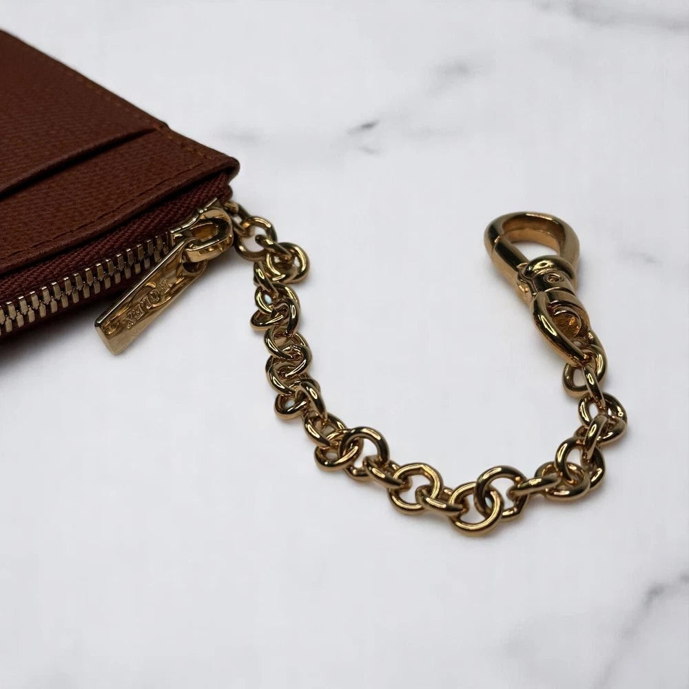 ROLEX BASELWORLD 2014 VIP LEATHER WALLET – LIMITED EDITION – BROWN WITH CHAIN AD