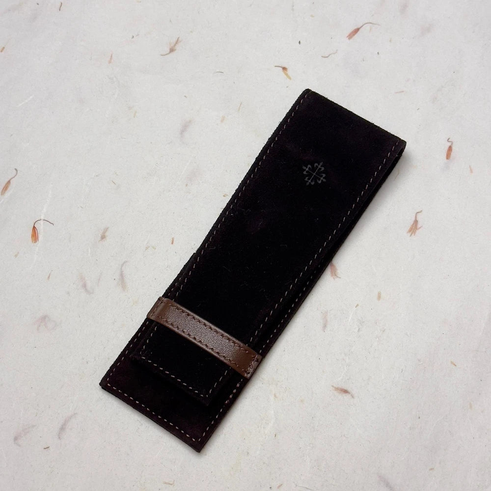 PATEK PHILIPPE BLACK BALLPOINT PEN WITH LEATHER POUCH AND BOX
