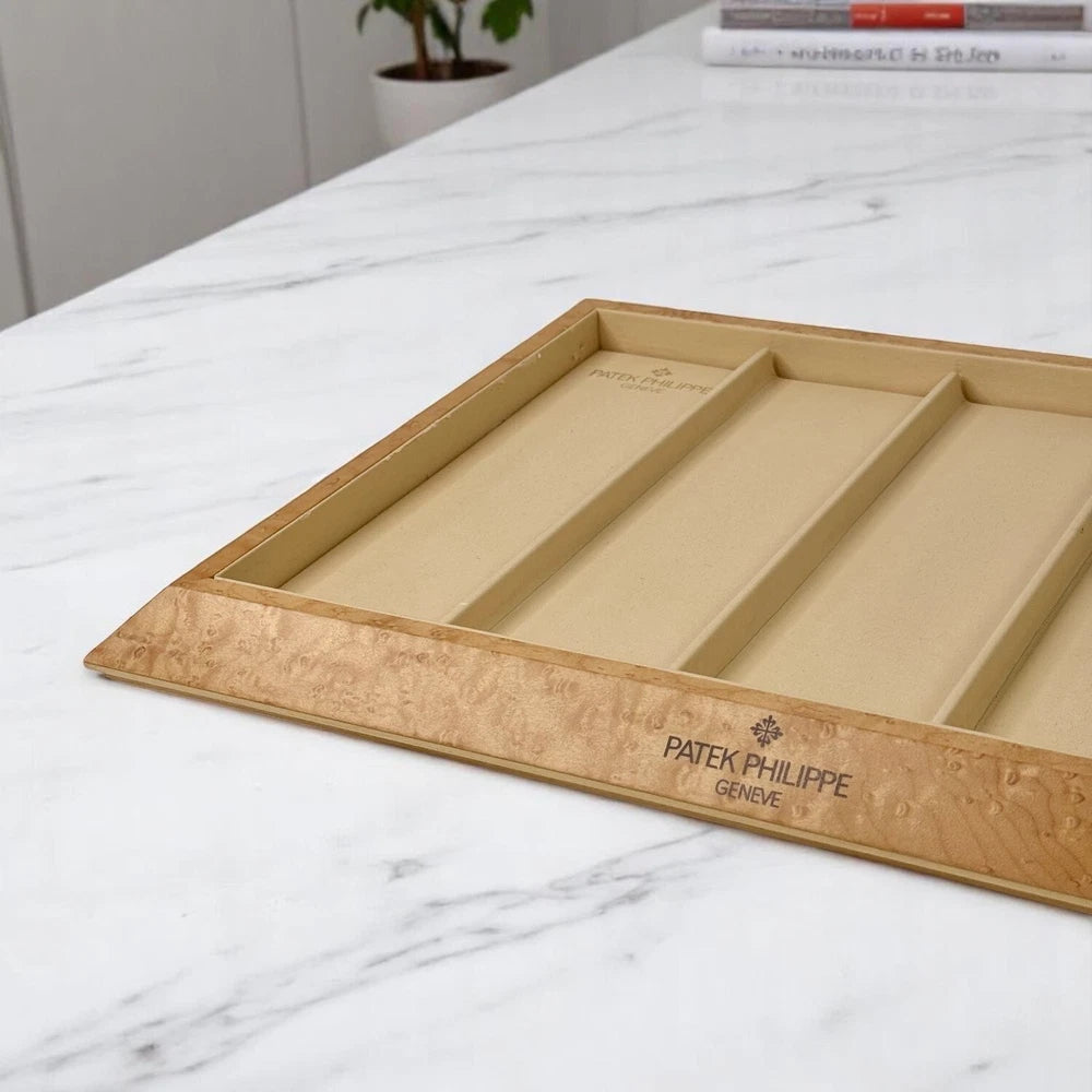PATEK PHILIPPE MAPLE WOOD SHOWCASE PRESENTATION TRAY
