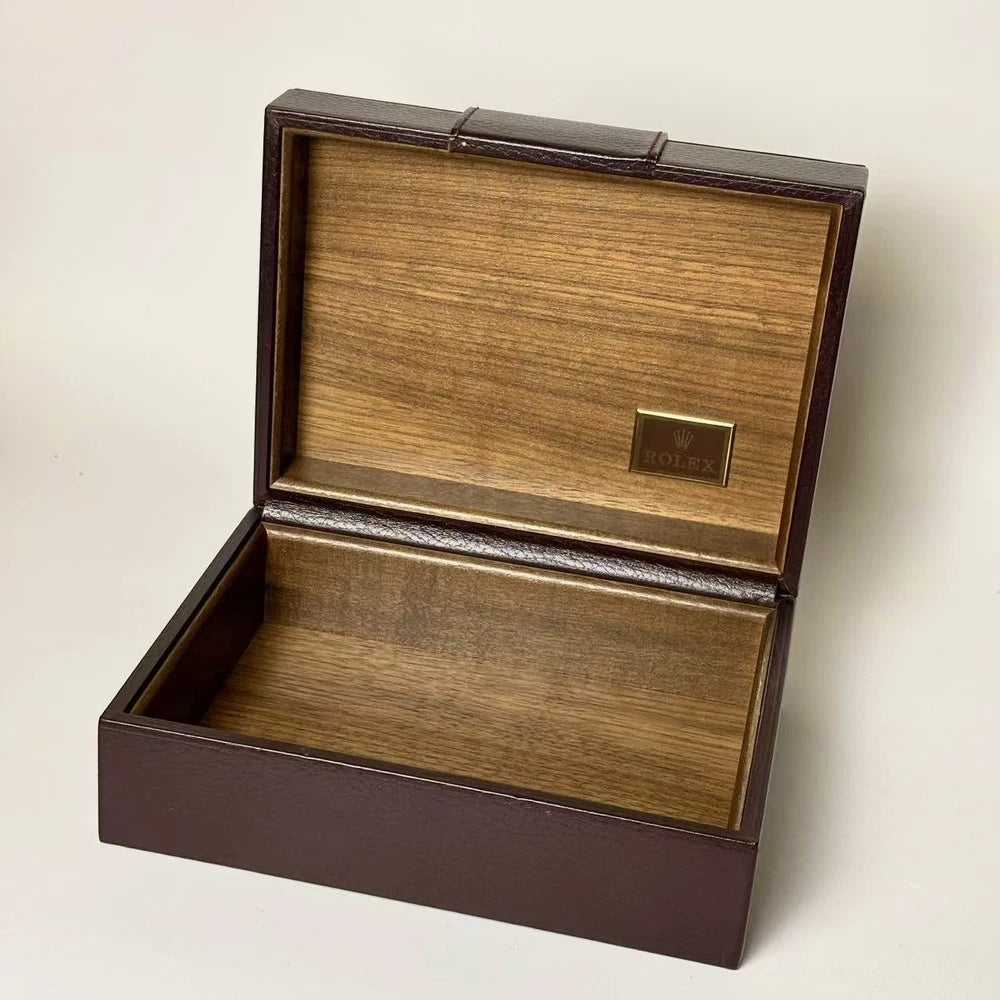 ROLEX VINTAGE BROWN LEATHER WATCH BOX FOR 71.00.01 | SWISS COLLECTIBLE