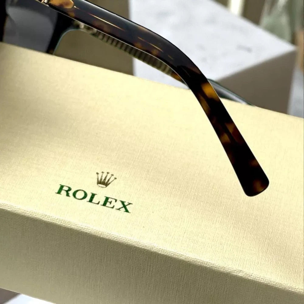 ROLEX 1000/S VIP SUNGLASSES GOLD FRAME W/ CASE & CLOTH – RARE AD