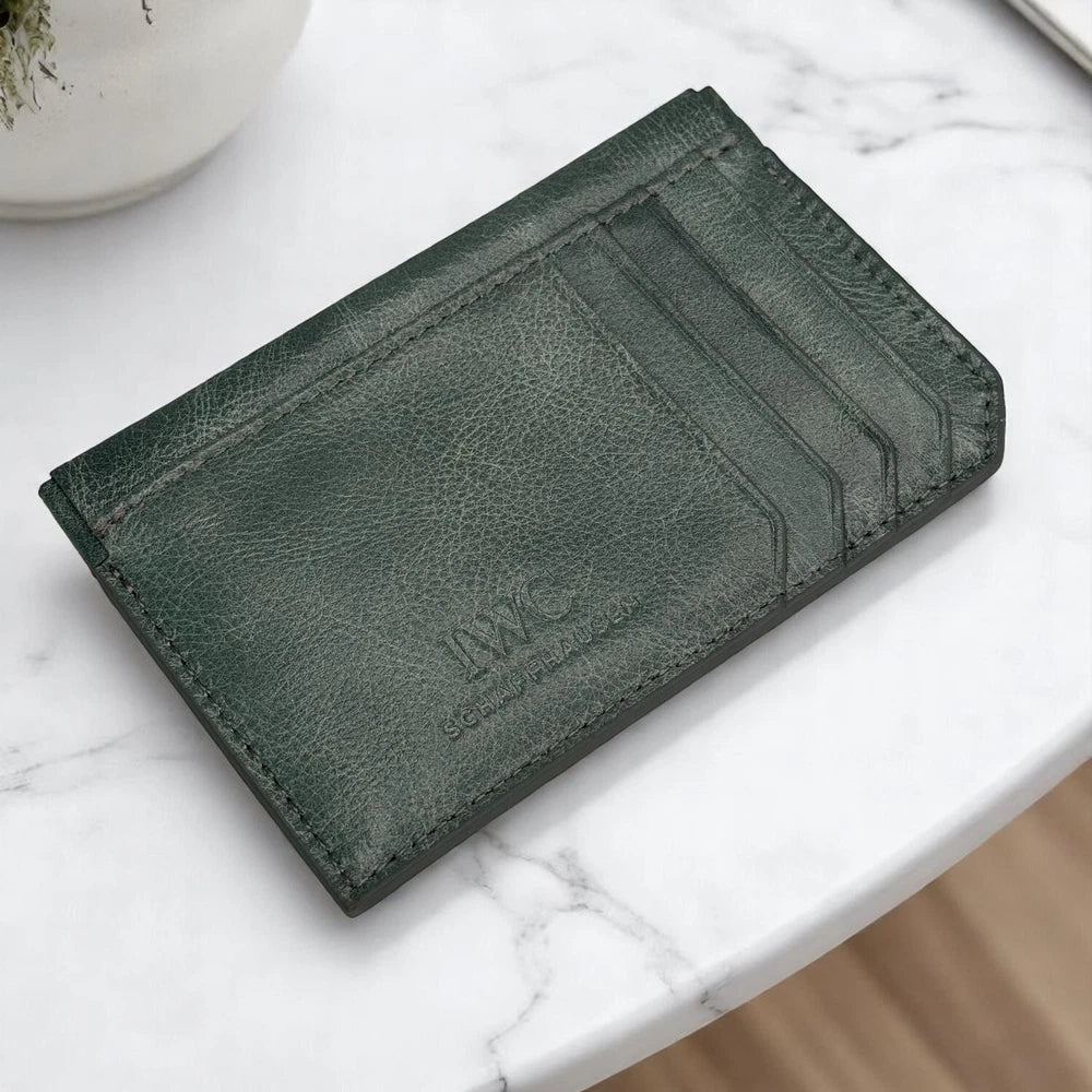 IWC VINTAGE-STYLE TEAL GREEN CARDHOLDER