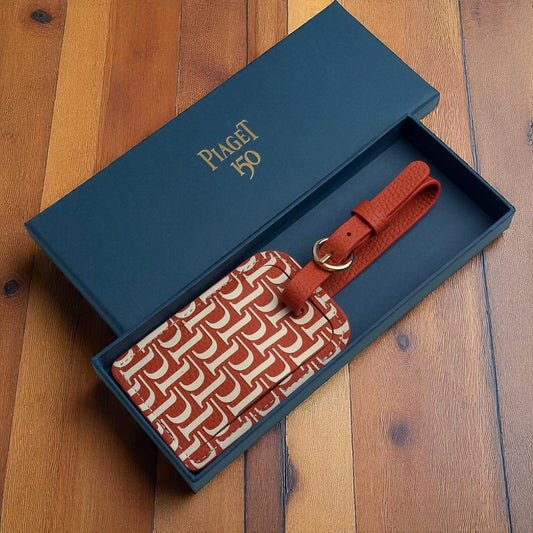 PIAGET 150TH ANNIVERSARY RED LEATHER LUGGAGE TAG – VIP GIFT