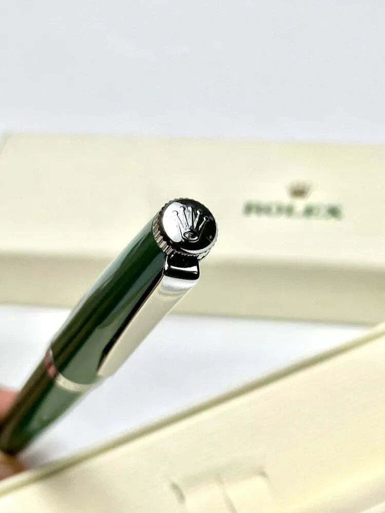 ROLEX GREEN EMERALD TWIST BALLPOINT PEN FOR VIP GIFT