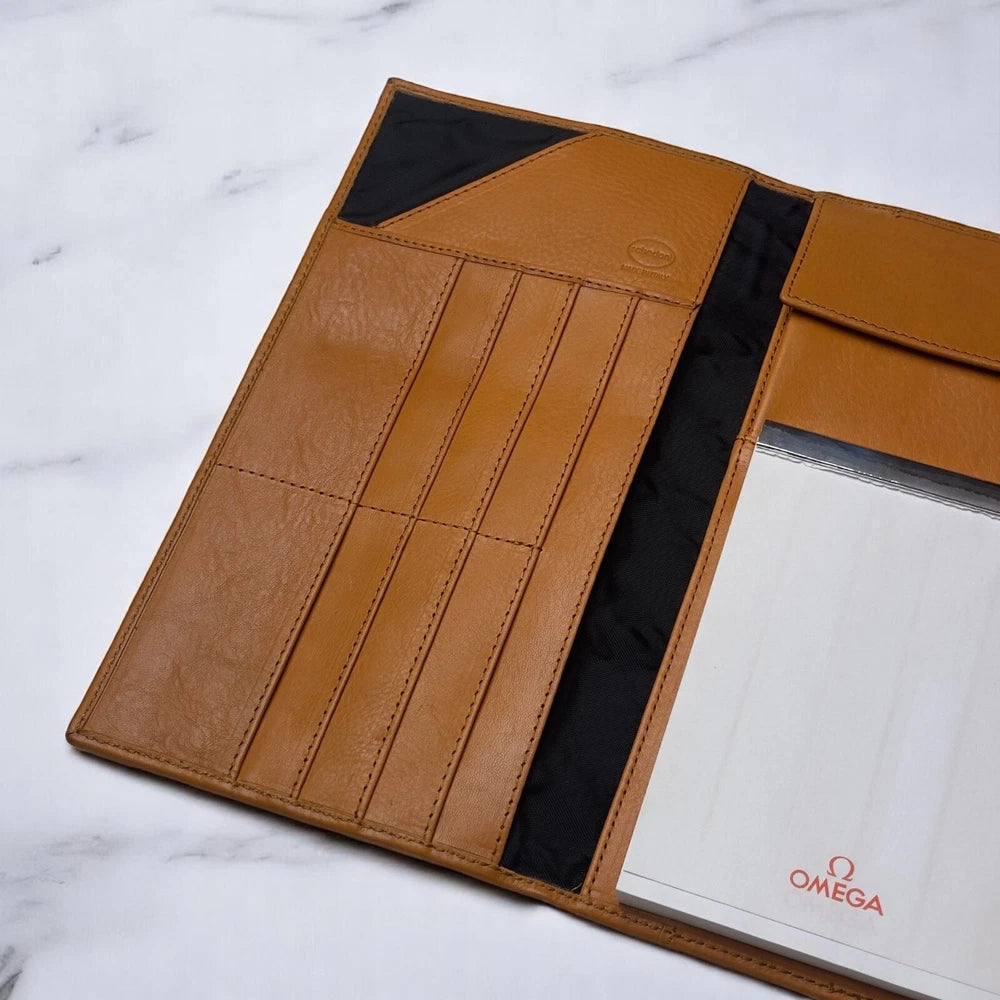 OMEGA SCHEDONI LEATHER 150TH ANNIVERSARY WALLET – VINTAGE VIP COLLECTOR’S SET