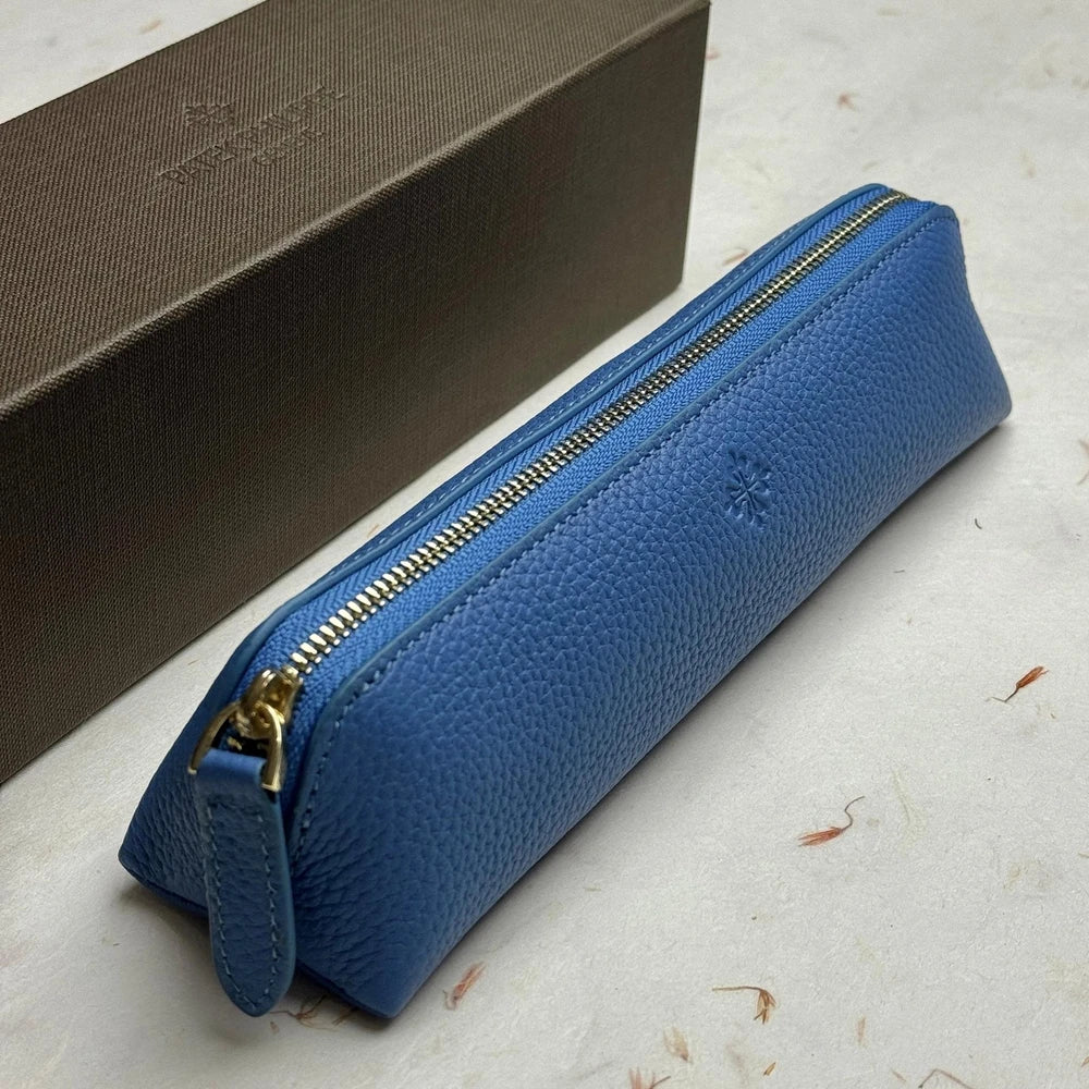 PATEK PHILIPPE BLUE LEATHER PENCIL CASE, VIP GIFT, MADE IN ITALY