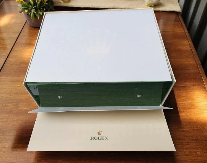 ROLEX WOODEN WATCH BOX – GREEN BIG CROWN, AUTHENTIC & RARE